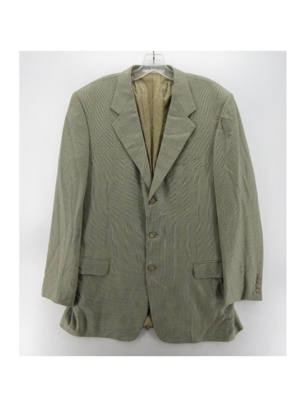 VTG Ermenegildo Zegna Sport Coat Men 44 Blazer 15Milmil15 Wool Glen Plaid